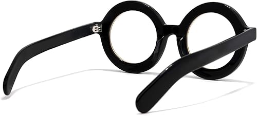 Miniatura 8 de VOOGLAM Gafas redondas retro con bloqueo de luz azul para mujeres y hombres, anti fatiga ocular, lentes UV, color salmón