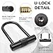 Hapleby Premium Bike Lock Set with 2 Keys, Bike U-Lock with 6 Feet Thickened Solid Steel Cable, Heavy Duty Anti Theft Bicycle U-Lock with Mounting Bracket for Road, Mountain, Folding Bike and Scooter