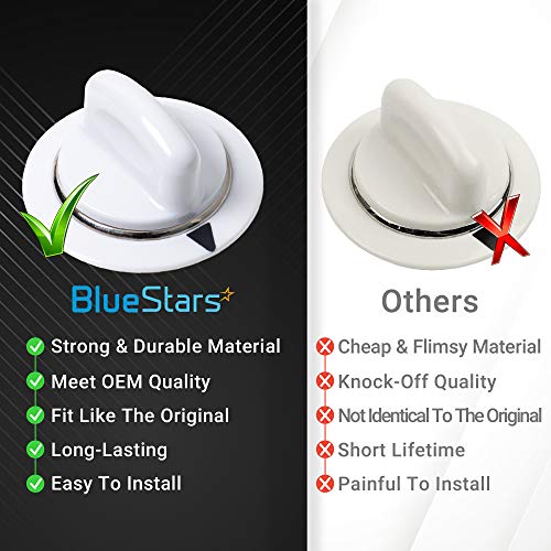 (2023 Update) We1M654 Dryer Timer Knob With Reinforced Metal Ring Replacement Part By Bluestars - Exact Fit For Ge & Hotpoint Dryers - Replaces Ap3995098 We01M0443 We1M443 1264290 - Pack Of 2 #TOP1