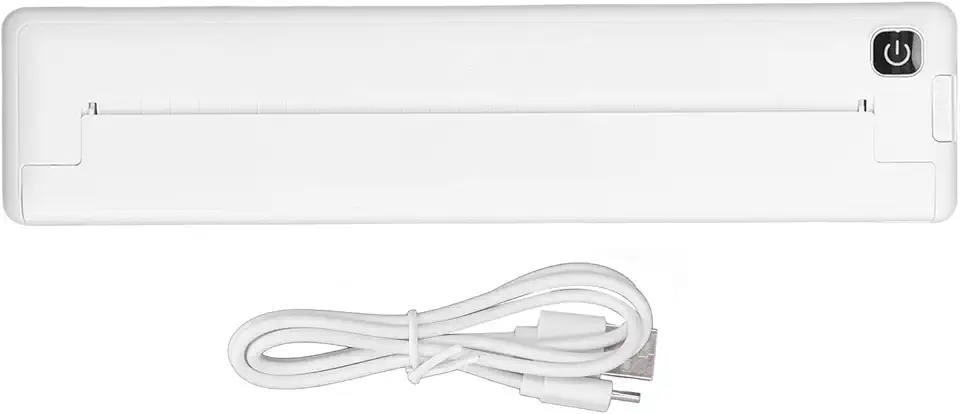 Impressora térmica A4, impressora térmica portátil recarregável de 200 dpi, para iOS e smartphones, 265 x 58 x 32 mm