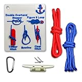 Euslbak NFC Sailboat Knot 3D Card Nautical Knot Tying Kit for Boaters and Sailors，Sailing Knots Practice kit，Knot Tying Practice kit，Rope Tying kit，Write Your Name.
