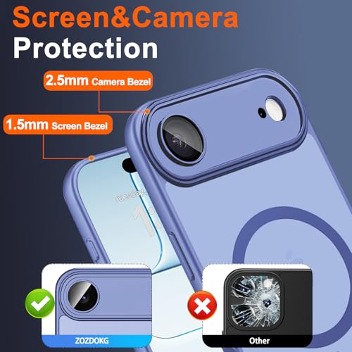 Image of for iPhone Air Case with Privacy Screen Protector, Light Blue