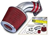 Rtunes Racing Short Ram Air Intake Kit + Filter Combo RED Compatible For 98-01 Ford Ranger / 98-01...