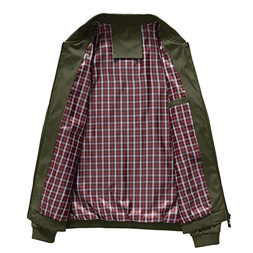 Men's Winter Outdoor Coat Windproof Windbreaker Zipper Pockets Green #TOP1