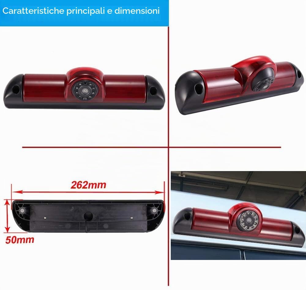 Fiat Ducato Retrofit posteriore luce di retromarcia per FIAT Ducato fine 2006-2015 3 gen, P-eugeot Boxer, Citroen Jumper (con monitor)