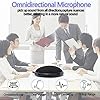 ICOUVA Conference USB Microphone for Meeting Business Computer PC, Laptop,Desktop,Mac & Macbook, Portable Table for Online Chatting, Calls, Meeting, Video Conference(Black) #5