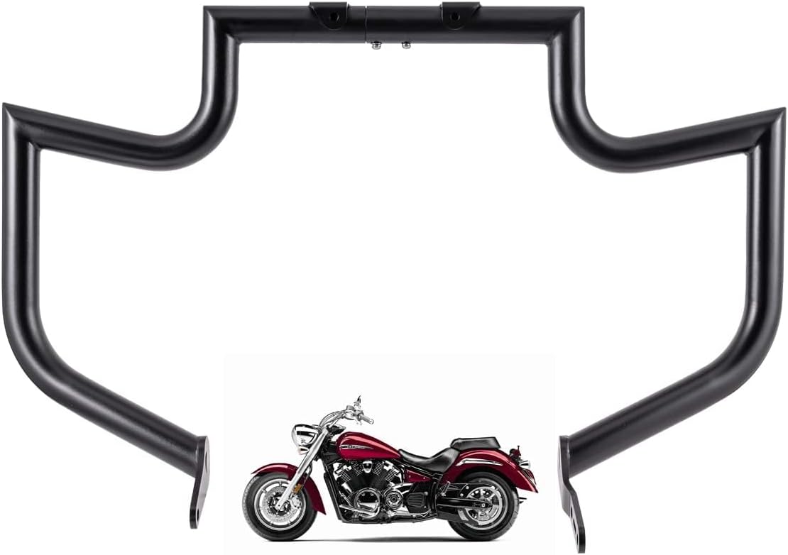 1.5" Crash Bar Engine Guard Highway Freeway Bar for Yamaha XVS Vstar V-Star 1300 Deluxe Tourer (Black)