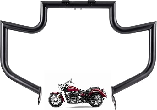 Barra de choque de 1.5 "Protector del motor Barra de autopista para Yamaha XVS Vstar V-Star 1300 Deluxe Tourer (negro)