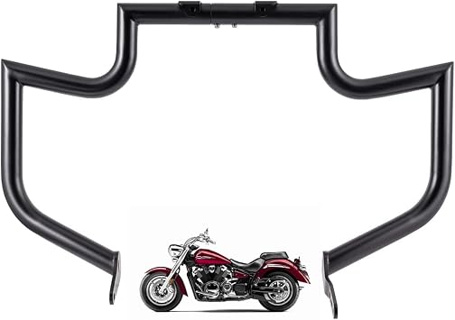 1.5" Crash Bar Engine Guard Highway Freeway Bar for Yamaha XVS Vstar V-Star 1300 Deluxe Tourer Black