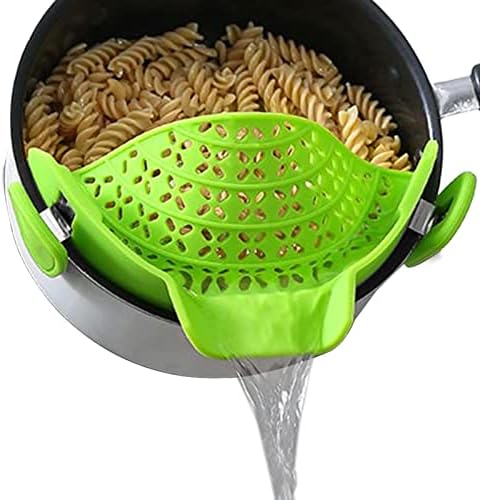 Colador de clip – Colador de silicona manos libres para alimentos...