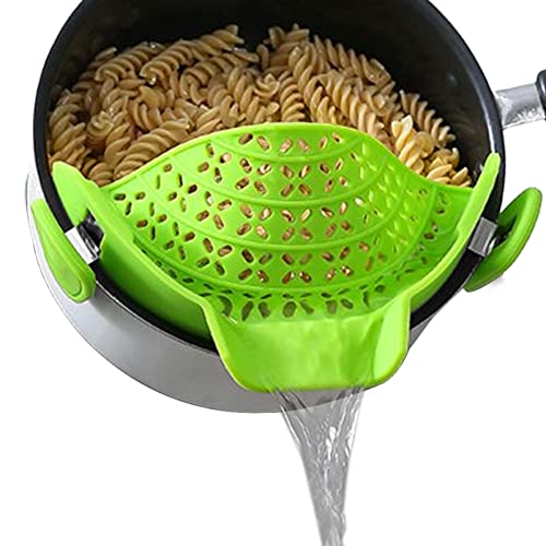 Colador de clip – Colador de silicona manos libres para alimentos...