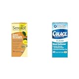 Senokot Extra Strength Natural Vegetable Laxative 36 Count & Colace Clear Stool Softener Capsules Constipation Relief 50mg Docusate Sodium 42 Count