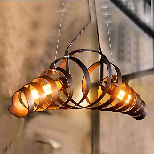 Lustre industriel en fer forgé rétro pour déco bar et restaurant design