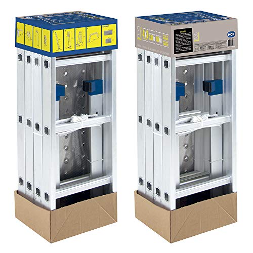 Escada Multifuncional Com Plataforma 4x3 12 Degraus Mor