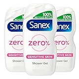 Sanex Shower Gel Zero% for Sensitive Skin 415ml - Pack of 3