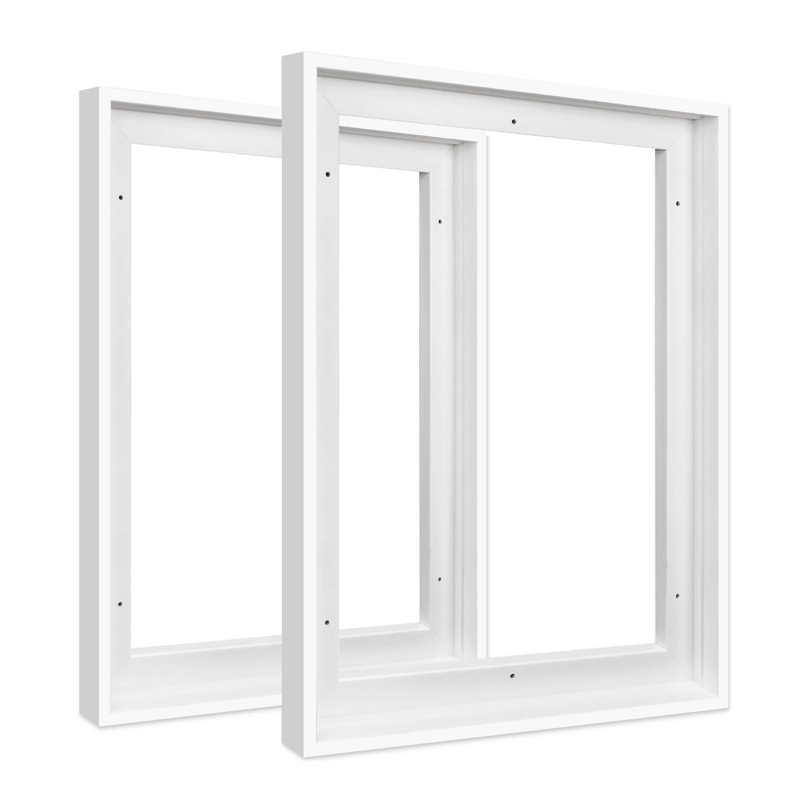 Marco para juntas de sombra, marco para cuadros de 30 x 40 cm, marco blanco con 2,3 cm de profundidad para retratos de paisaje, decoración de salón, sin cristal ni pared posterior