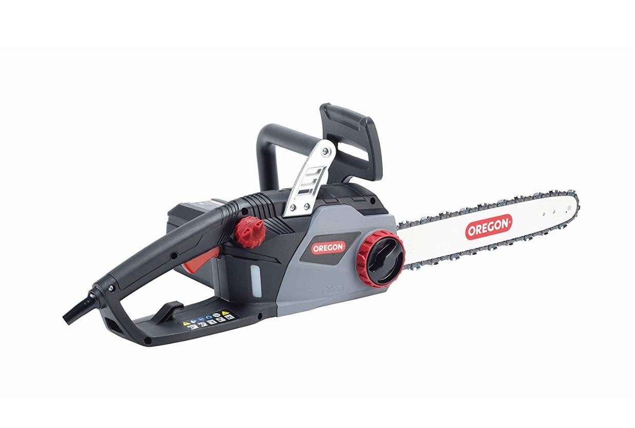 Oregon Motosierra Eléctrica con Cable 2400W, Espada 40cm, Cadena ControlCut, Bajo Retroceso, Lubricación Automática, Ligera y Silenciosa, Garantía 3 Años (CS1400) | ControlCut - Cadena de motosierra con sistema automático de aceite (CS1400)