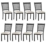 AMERLIFE Dining Chairs Set of 8, Farmhouse Upholstered Kitchen Dining Chairs with...