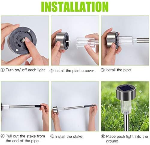 [Upgraded] 12 Pack Solar Lights Outdoor, Waterproof Solar Lights Outside Bawoo Outdoor Solar Lights for Garden Light Driveway Path Pond Pathway Walkway Patio Yard Lawn Landscape Lighting