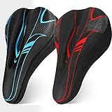 【Permeabilidad Más Cómodo】 La funda de gel para sillín de bicicleta tiene un orificio y una ranura especiales para una mejor ventilación y disipación del calor, reduce la sensación de humedad y presión y le ofrece una experiencia de conducción más cómoda.