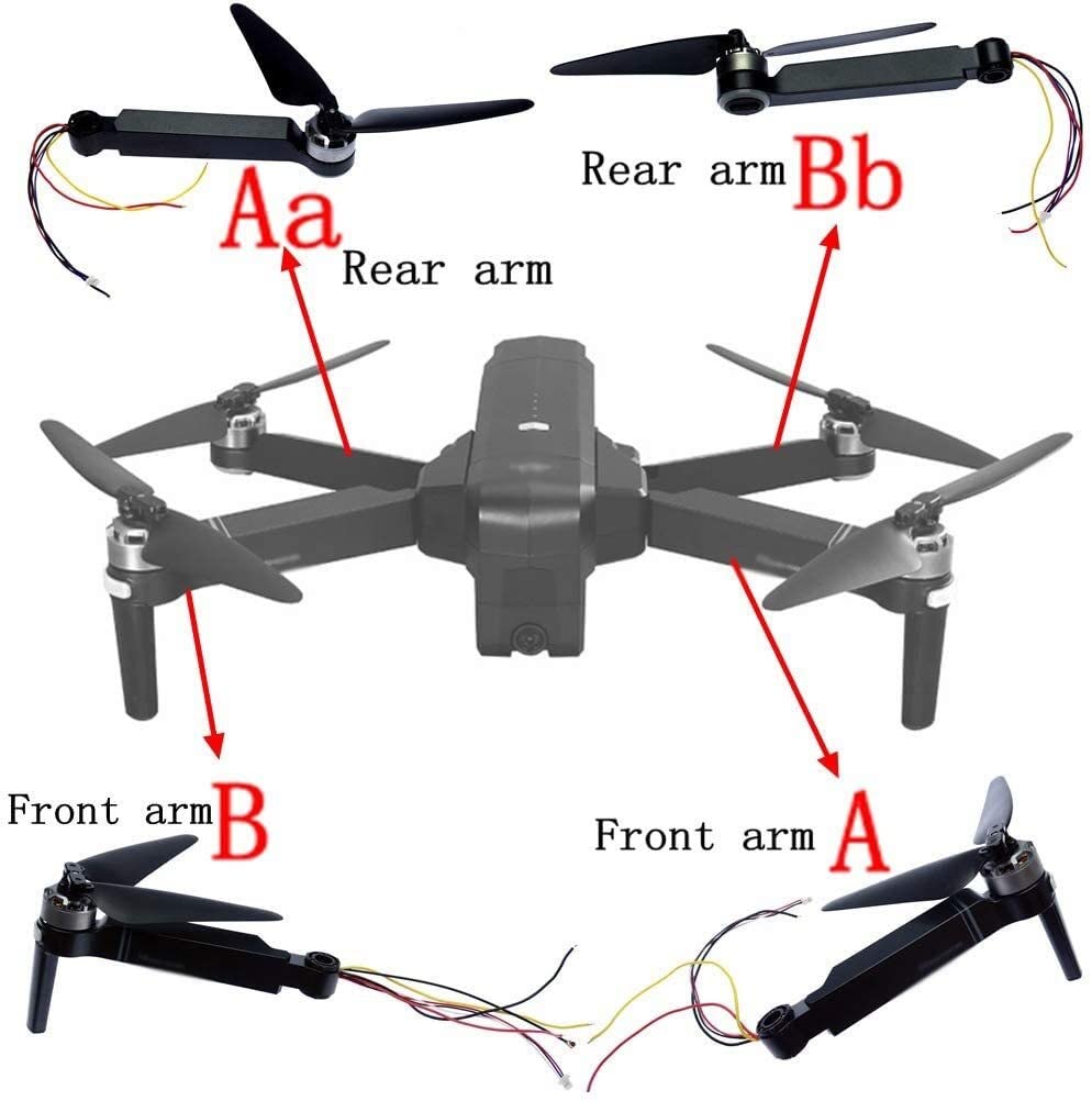Bras Avec Hélices Moteur SJRC F11 4K Pro Pièces De Rechange D'origine Drone Bras Hélice A/B Pour Drone Bras De Rechange Drone SJRC F11 4K Pro