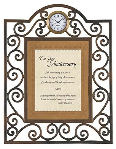 Faithworks Heartfelt Metal Framed Tabletop Clock with Scripture, 7 x 9-Inches