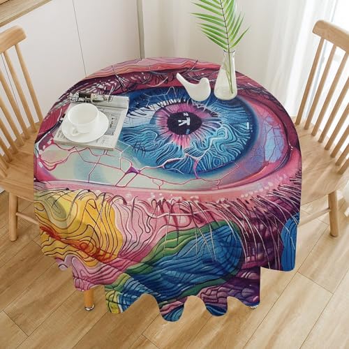 Nappe ronde imperméable lavable pour protéger la table des enfants - 2