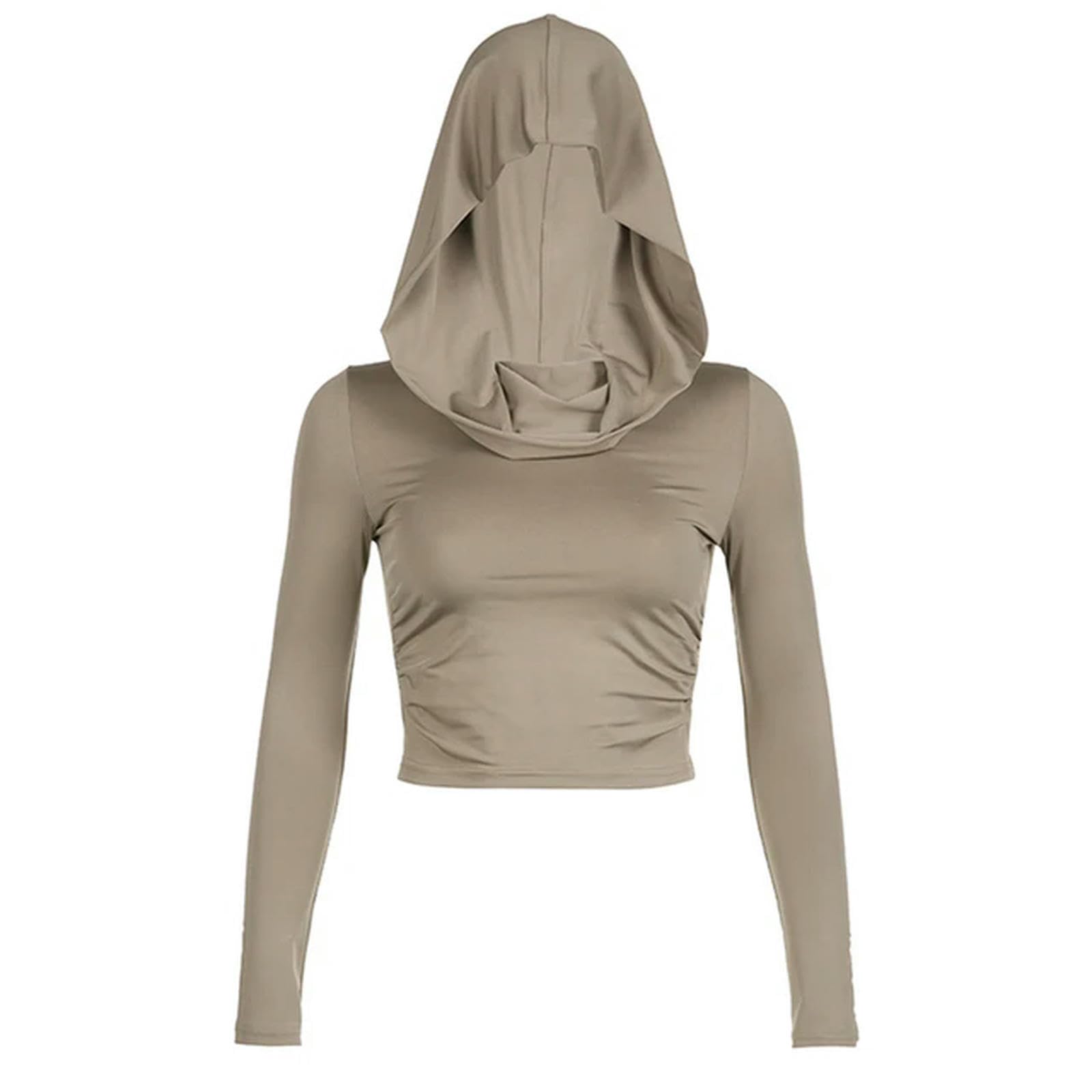 T-shirt à capuche manches longues femme pour un look casual sans effort