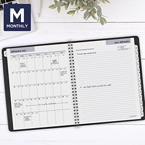 At-A-Glance 2023 Weekly & Monthly Planner, Dayminder, 7" X 8-3/4", Medium, Monthly Tabs, Refillable, Hardcover, Executive, Black (G54500) #TOP2