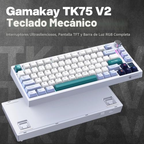 Teclado mecánico TK75 RGB inalámbrico para un escritorio ordenado y minimalista 2