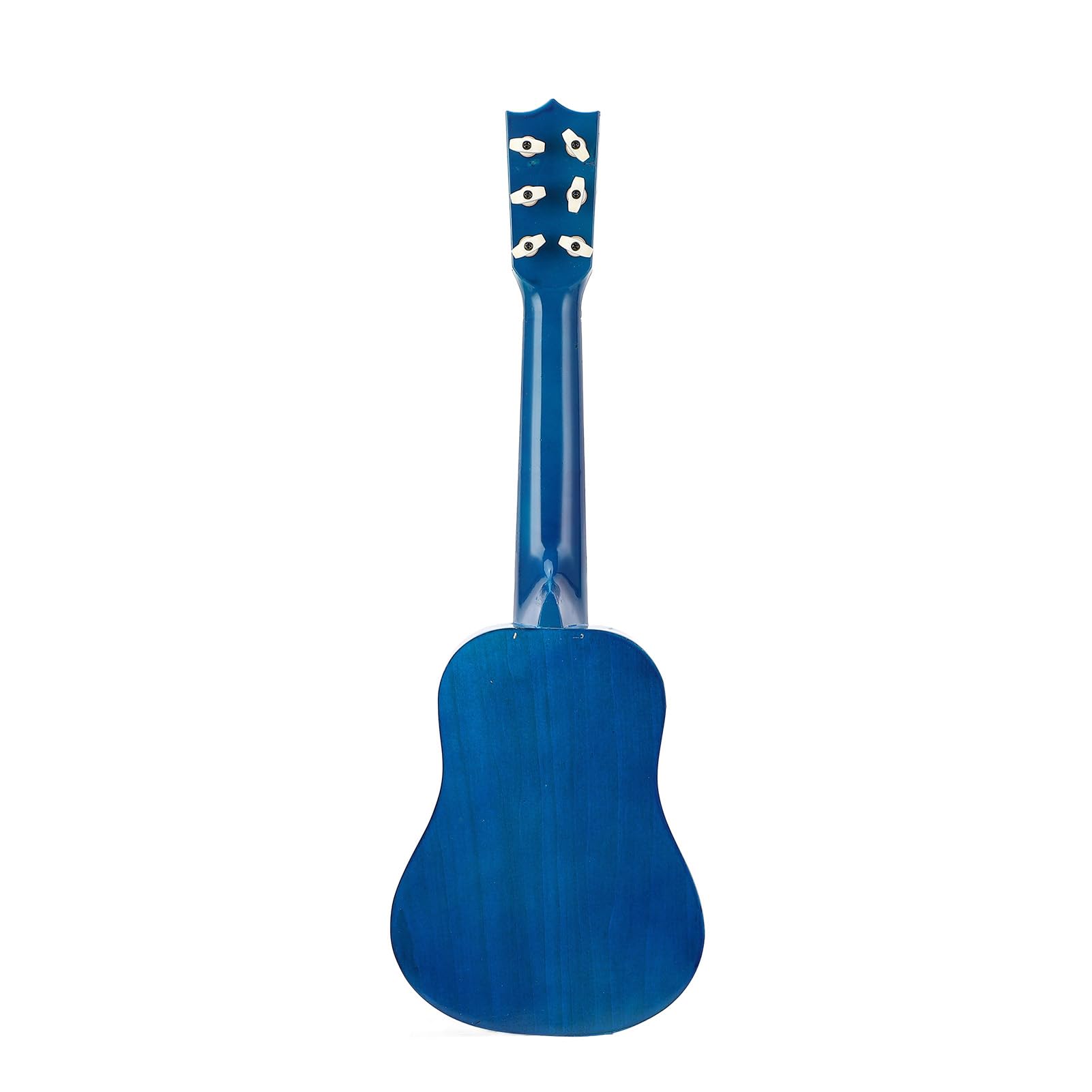 Chitarra in legno per bambini da 21 pollici, mini chitarra giocattolo per bambini, strumento musicale a 6 corde non tossico e ecologico con plettro, per età 3-8 anni, blu