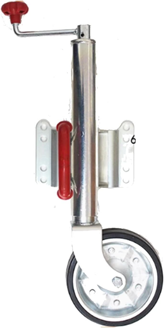 Trailer Jack Wheel - Heavy Duty Marine Swivel Trailer Jack, Support Folding Jockey Wheel, Bolt-On Swivel Tongue Jack, 900kg Load Capacity, 25cm Stroke, for Boat Caravan Caravan Motorhome