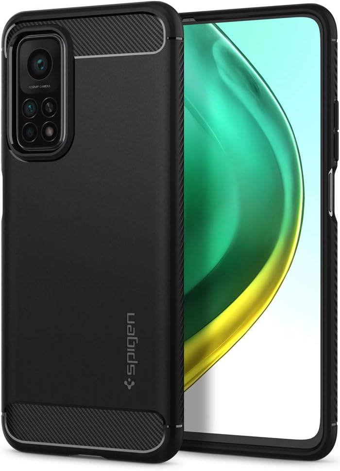 Spigen Rugged Armor designed for Xiaomi Mi 10T and Mi 10T Pro case cover - Matte Black