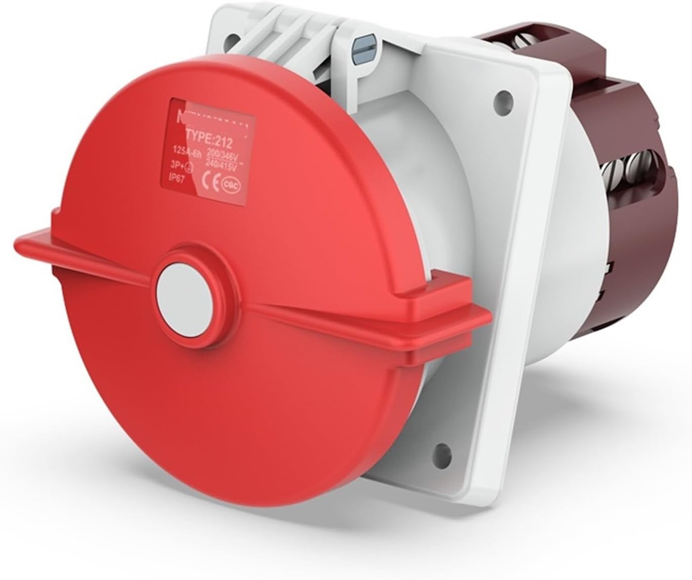 Industrial concealed oblique socket IP67 3-core 4-core 5-core 16A32A(32A 5P IP67)