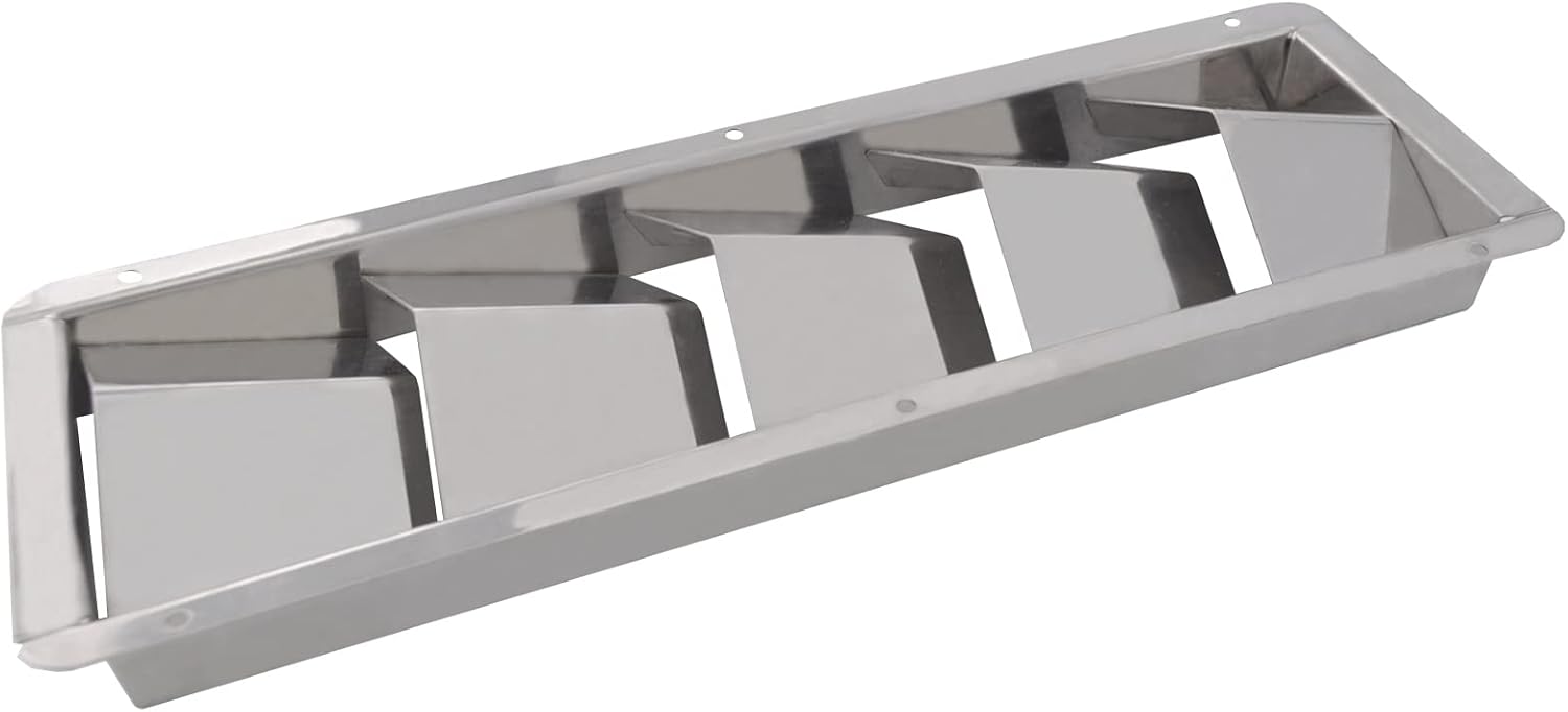 5 Slots Boat Louvered Vent, Stainless Steel Marine Yacht Grille Ventilators Cover for Boats