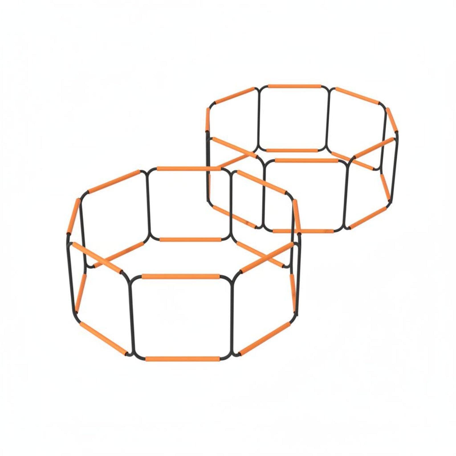 Butterfly Agility Ladder Foldable Soccer Footwork Multi-Functional Training Hurdles Set for Kids, Athletes 16 Rungs 6.4M-image-27