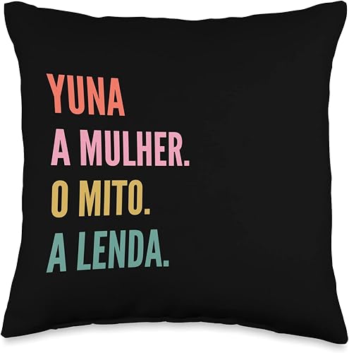 Funny Portuguese First Name Design - Yuna Throw Pillow