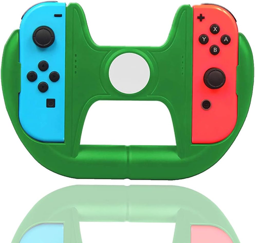 Vikisda Switch ハンドル マリオカート8 デラックス グリップグリップ ニンテンドースイッチ Ns コントローラー 好評 ジョイコン レースゲーム用 専用 緑 Joy Con
