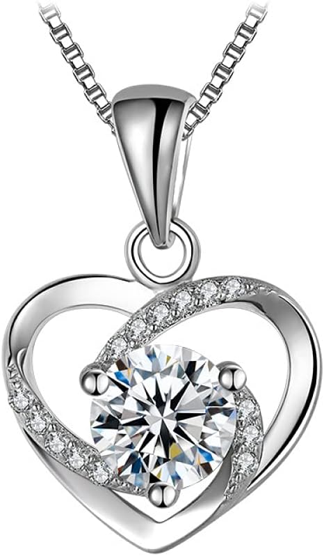 heart necklace women jewelry micro zircon pendants necklaces for wedding clavicle choker collares