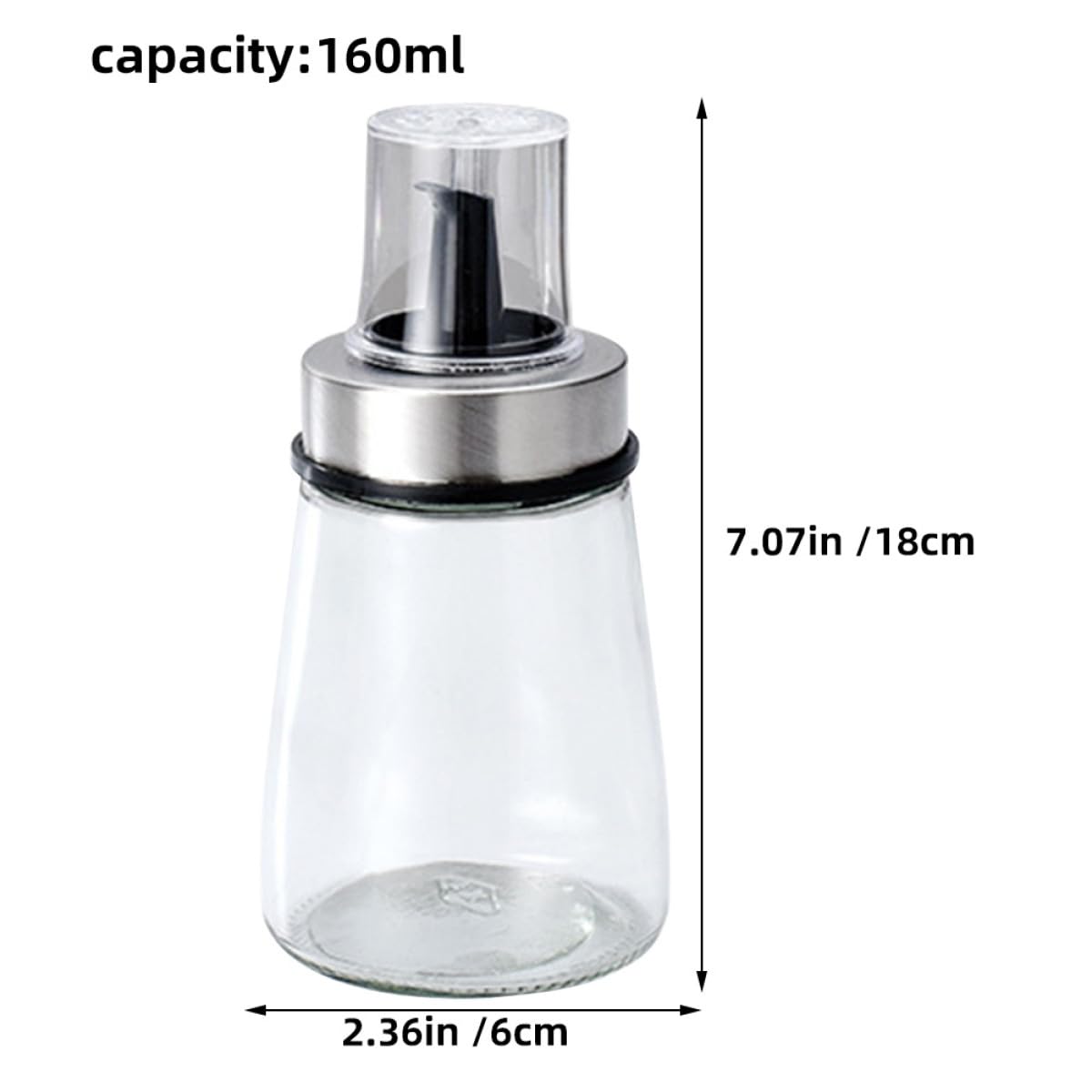 Lot de 3 Bouteilles en Verre pour Condiments, Distributeurs D'huile et Sauce Soja Bouchons en Silicone, Cuisine et Présents de Pendaison de Crémaillère