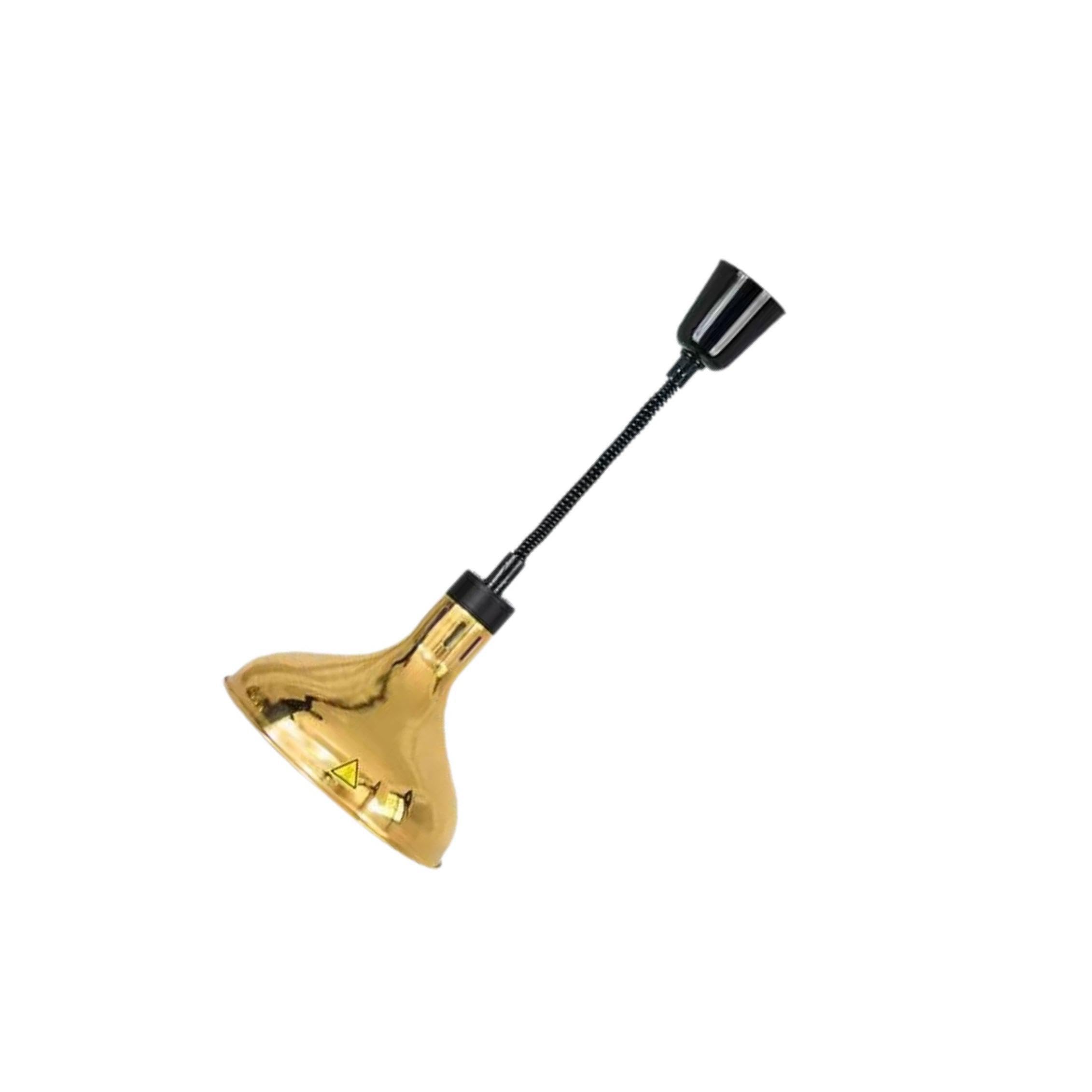 IOIUSKKU Lámpara de calor para alimentos ajustable E27 Lámpara de calor colgante para papas fritas Comida frita Cocina, Oro, 60-180 cm