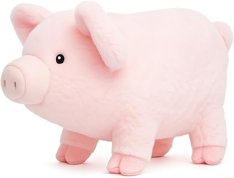 WEIGEDU Adorable Piglet Pink Pig Plush Toy - 12 Inch Soft & Cuddly Stuffed Animal Piggy, Perfect for Kids, Babies, Toddlers - Cute Farm Animal Gift