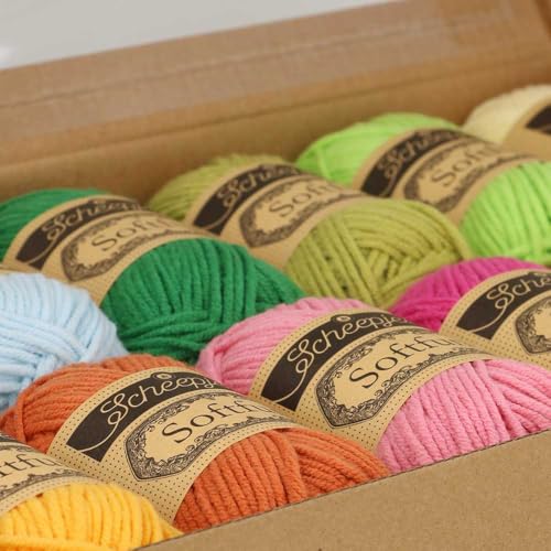 Image of Scheepjes Softfun Color Pack, 12x20g - Summer Party, Cotton /Acrylic Blend