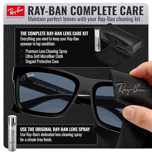 Image of Ray-Ban RB4396 WARREN BIO-BASED Rectangle Shaped Sunglasses for Men & Women with Official RAYBAN Eyewear Kit