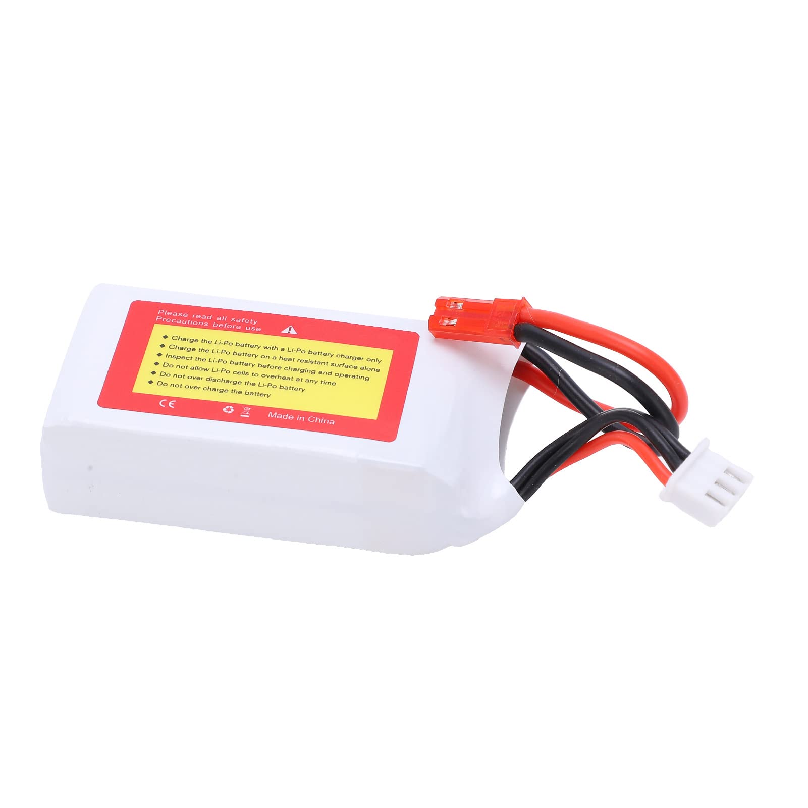 Jiawu Batterie Rechargeable LiPo 7.4V 1000mAh 25C, Prise JST pour Voitures RC, Bateaux, Hélicoptères, Drones, Voitures de Course