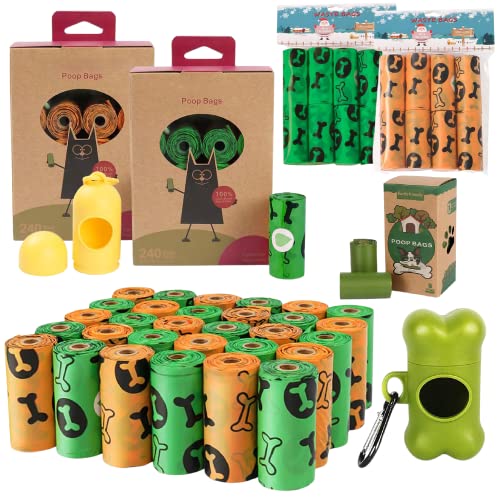 GOOGIT Bolsas higiénicas para perros - 840 unidades con dispensador resistentes y biodegradables para mascotas (840 + dispensador) Cover