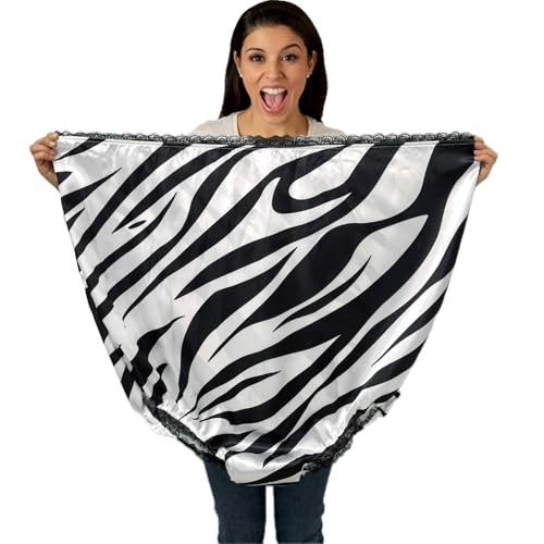 SWINTENG Big Mama Undies Funny Joke Gag Gift Oversized Granny Panties Novelty Underwear for Adult Women Prank (zebra stripes)