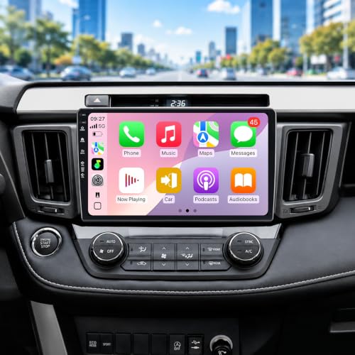 5G-WiFi6 (4Core 64G ROM) Car Radio Stereo for Toyota RAV4 2013-2018,10 inch Touch Screen Head Unit with Wireless Carplay Android Auto GPS Bluetooth SWC FM HD Backup Camera