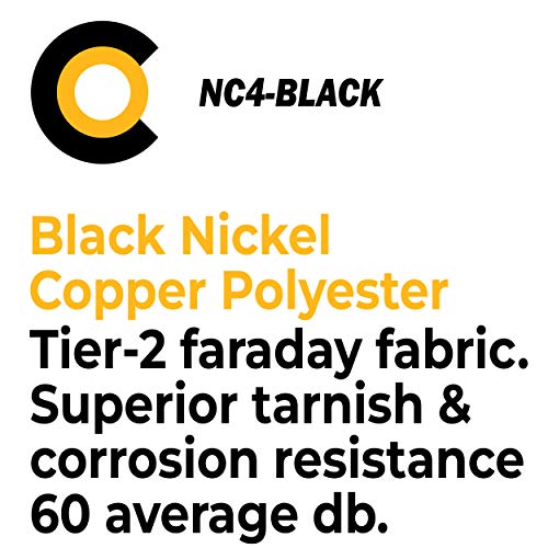 Cyber Faraday Fabric Rf Rfid Emf Black Shielding Nickel Copper Fabric 50" X 1' Signal Blocking Material #TOP1