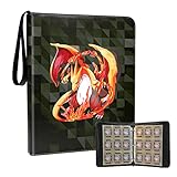 Donaiwads Sammelalbum Sammelmappe karten 9-Taschen 900 Karten Kartensammler Albumhalter Alben Seiten Binder Tragbare Buchaufbewahrung Ordner Organizer für Geschenke Jungen und Mädchen (Schwarz)